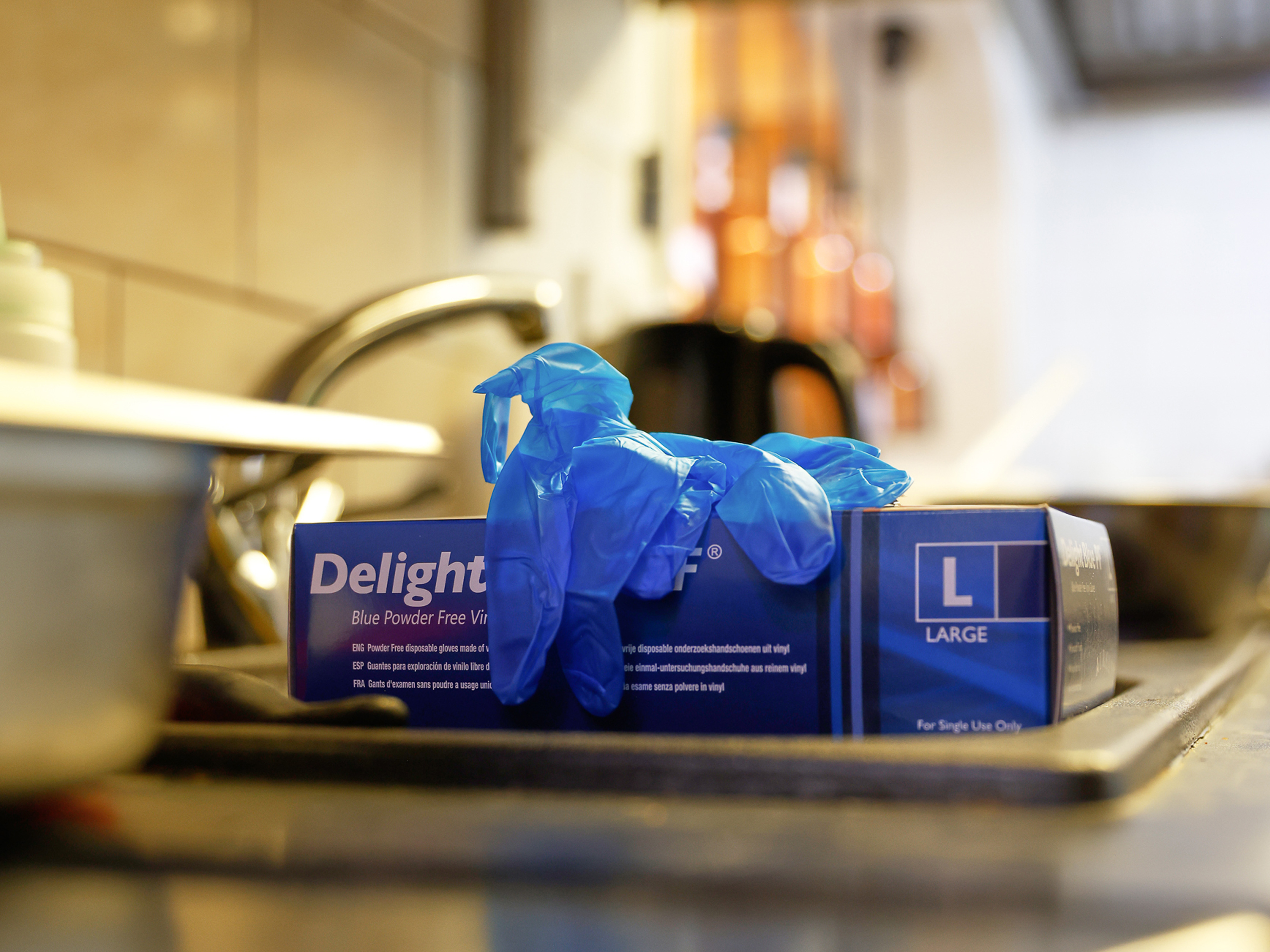 Aurelia Delight Mavi Vinil Eldiven