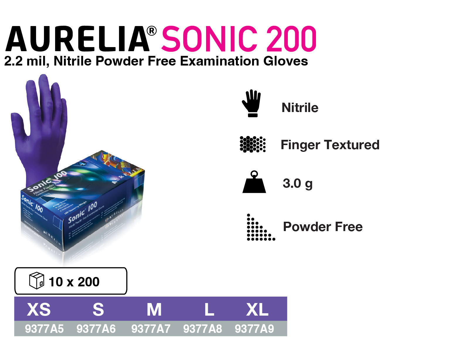 medical gloves; nitrile gloves; purple disposbale gloves;